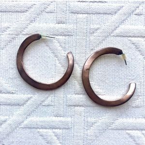 Rose gold toned pierced earrings